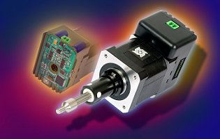 Stepper actuator integrated with electronic driver