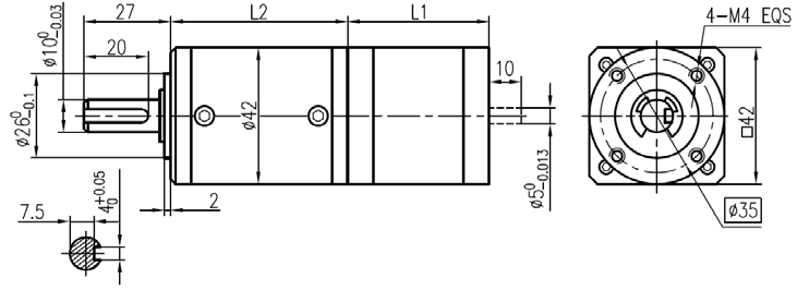 Stepper Motor with Planetary Gearbox