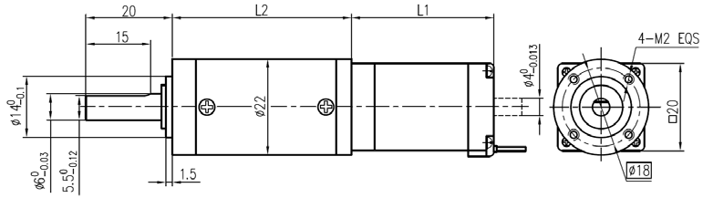 Stepper Motor with Planetary Gearbox