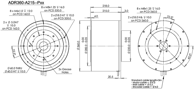 Otočný stůl TT360-D60-215-STD